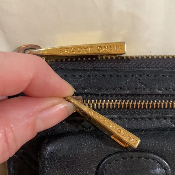 🔥 HOT DEAL 🔥 MARC JACOBS ✨ quilted black gold wallet continental - Picture 6 of 11